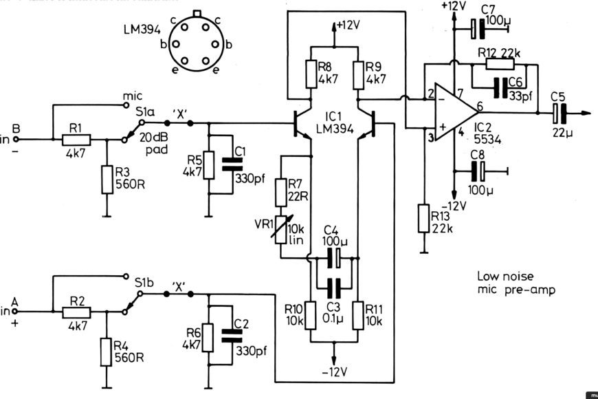 Balanced Microphone Preamp